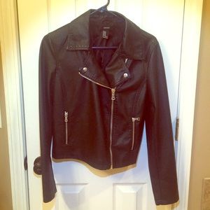Women’s Black Faux Leather Jacket